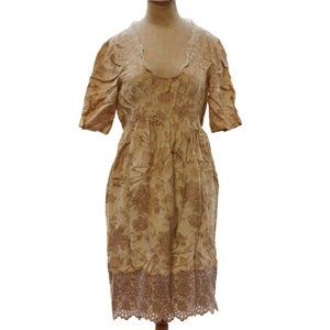 Twin Set Simona Barbieri Tan Viscose Lace Trim S